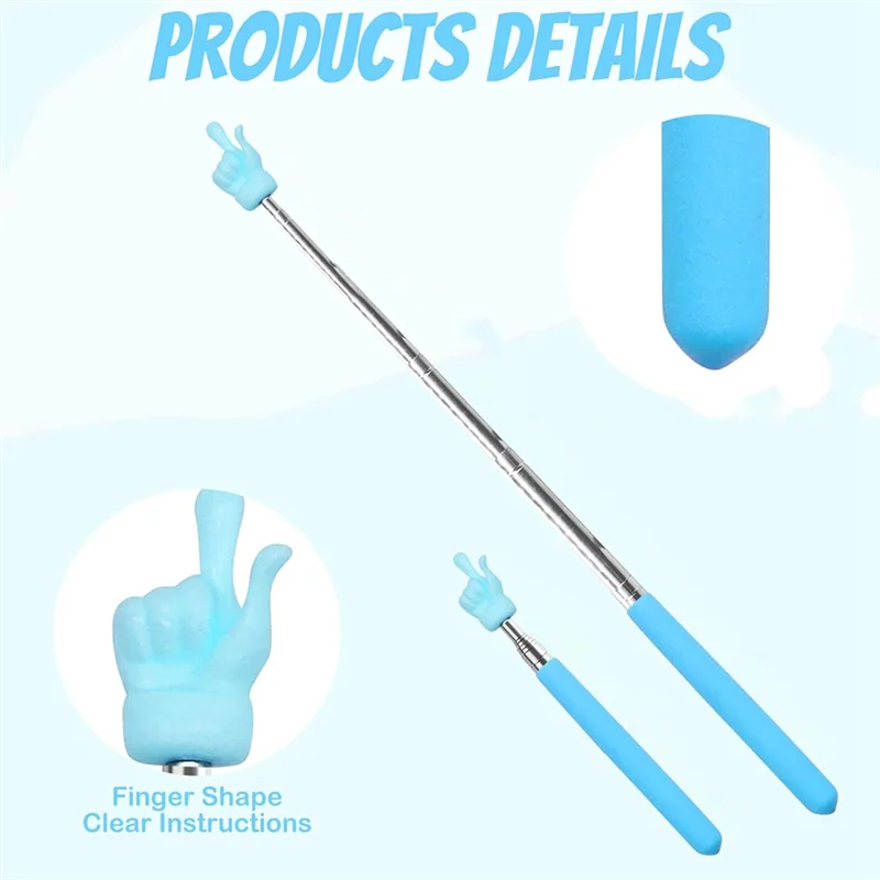 Ponteiro telescópico dos professores de aa84 8 pces, vara extensível do ponteiro da mão para configurações educacionais, mini ponteiro retrátil do sala de aula