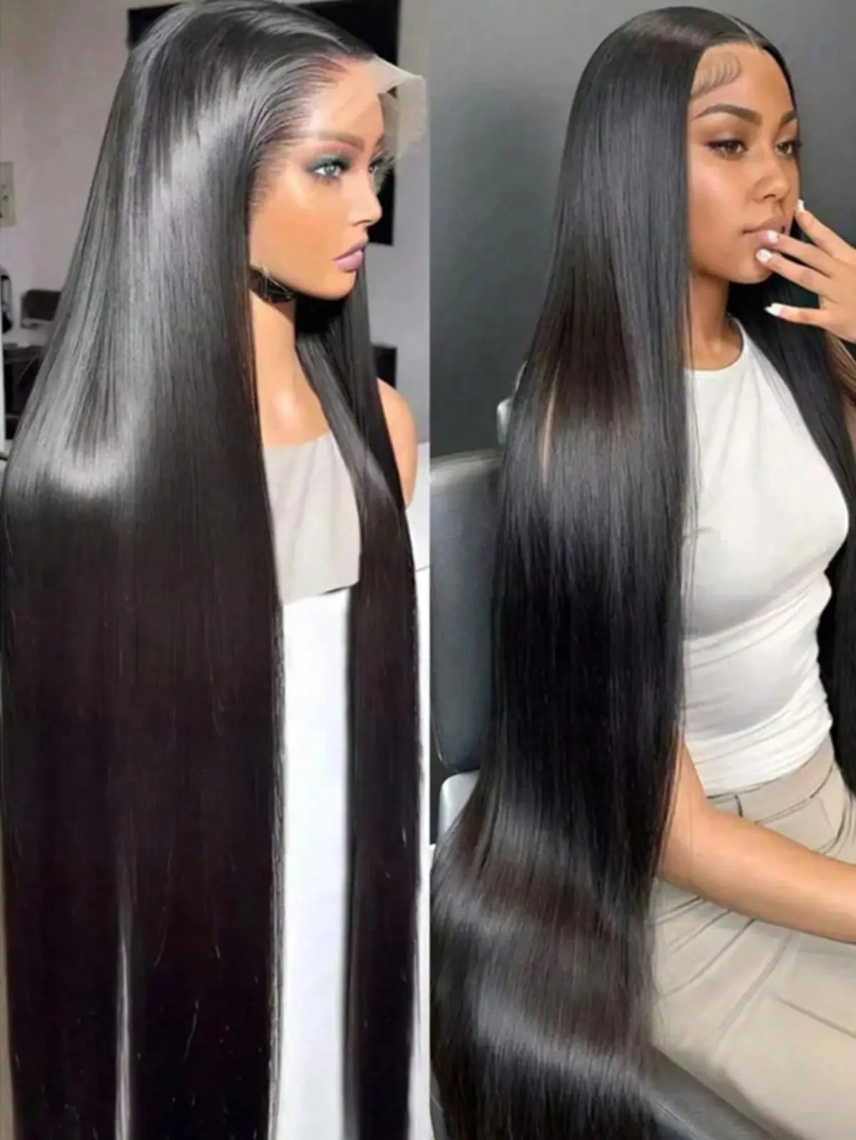 200 الكثافة 13x4 13x6 العظام الشفافة مستقيم 42 بوصة 5X5 الدانتيل الجبهة خصلات الشعر المستعار الإنسان مستقيم الباروكات قبل قطعها الدانتيل الجبهة