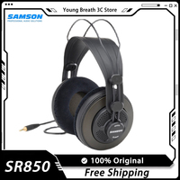 SAMSON SR850 Wired Headphone Professional Recording Semi-Closed Headset Head-Mounted Monitor Headphones Phone Pc Mac Custom Gift