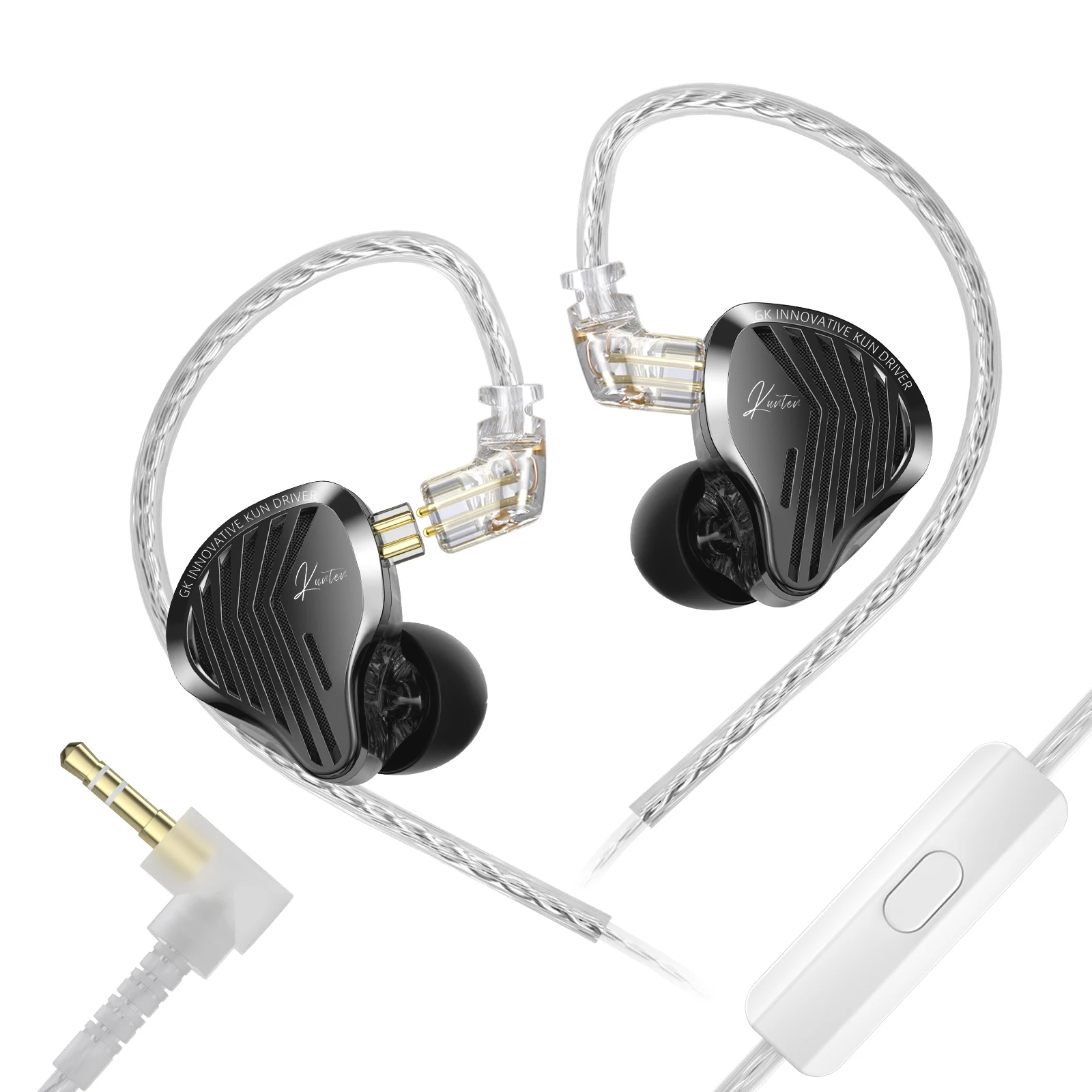 GK KUNTEN ダイナミックドライブヘッドホン HIFI 重低音イヤホン