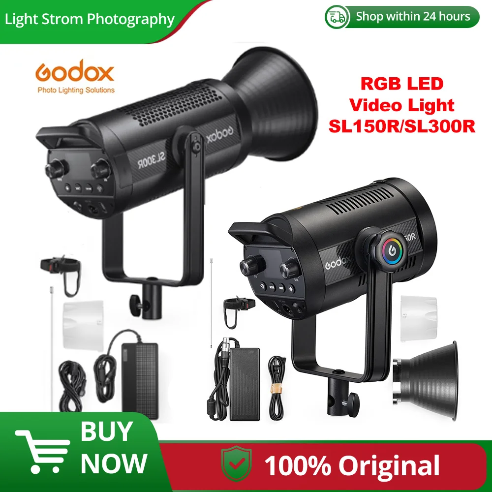 

Godox SL150R SL300R RGB LED Video Light 2500K-10000K CRI 95+ TLCI 96+ Creative Bowens Mount Fill Light for Photography Studio