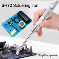65W SH72 Mini Electric Soldering Iron Adjustable Temperature  Portable Solder Welding Station With DC5525 Silicone Pad Storage