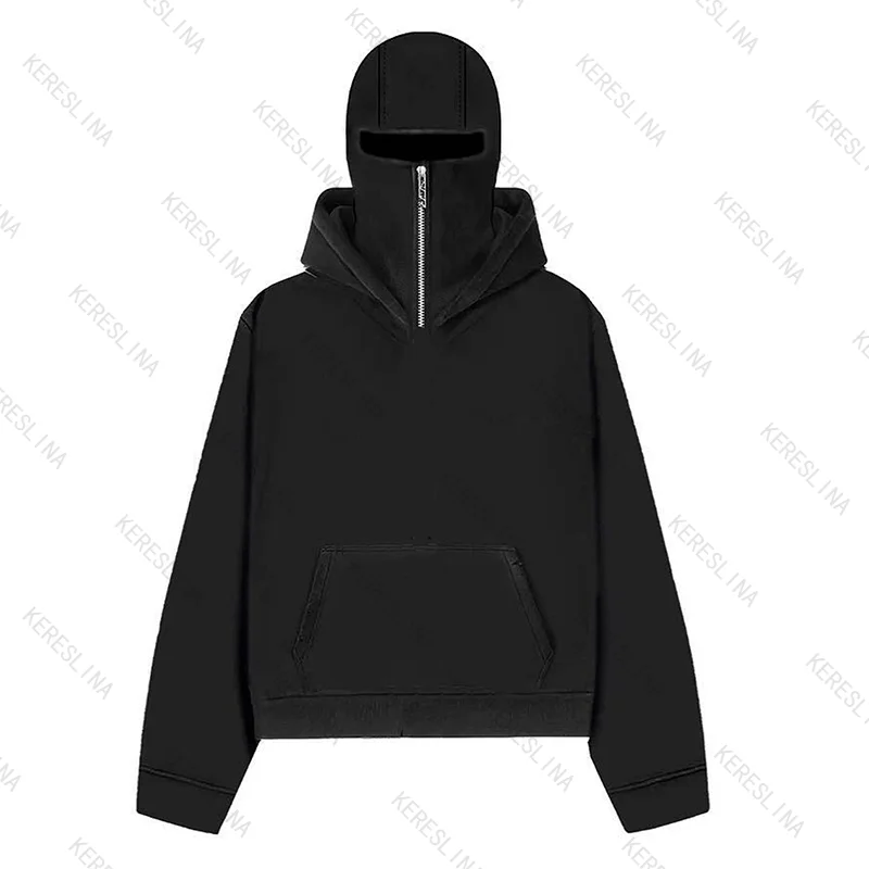 

Осенне-зимняя модная персонализированная толстовка на молнии High Street в европейском и американском стиле хип-хоп рок готическая винтажная толстовка