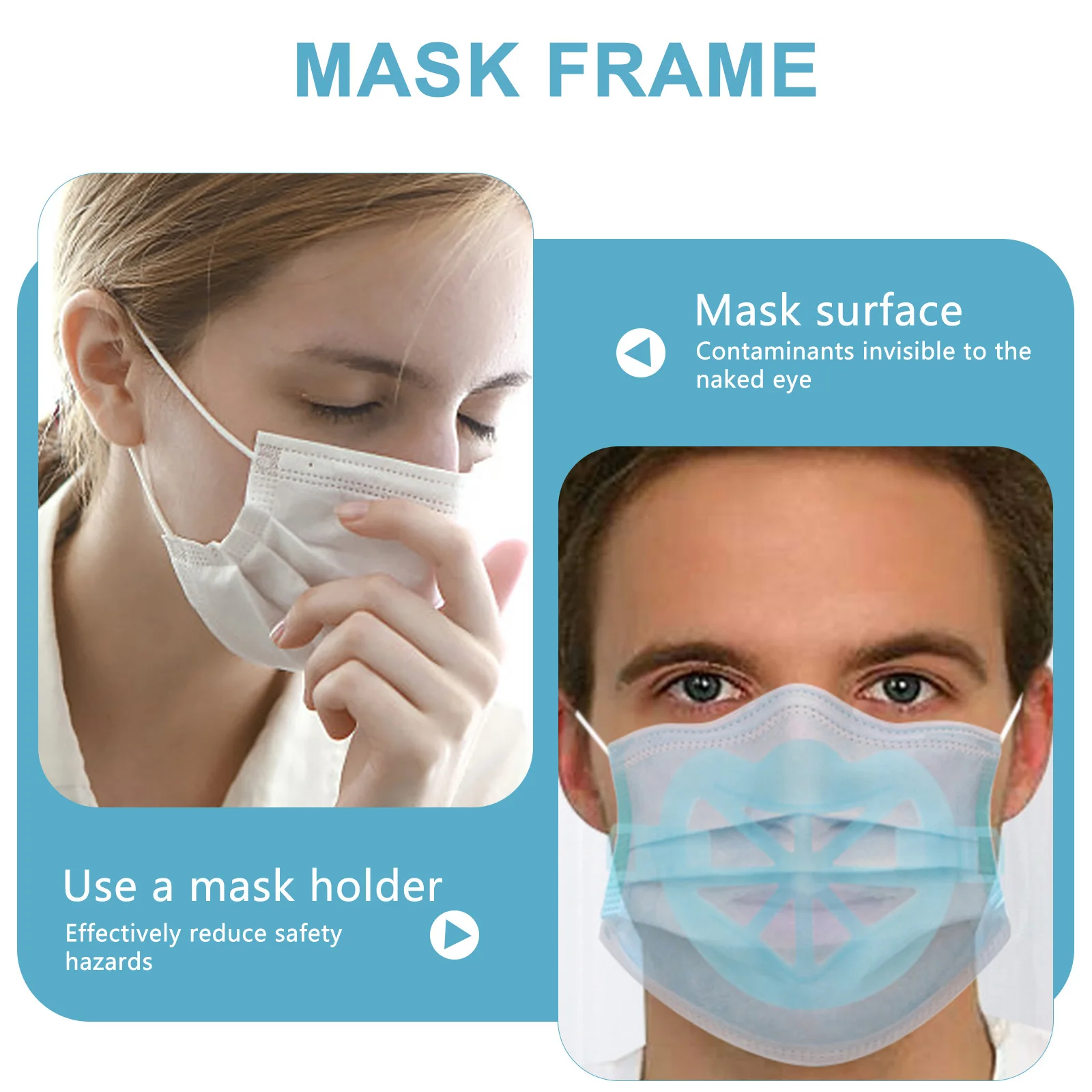 

3 Pcs Mask Holder Face Bracket Inner for Masks Frame Silicone Support Disposable