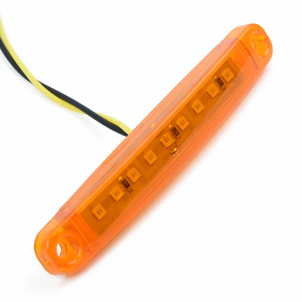 20 قطعة مجموعة العنبر 9LED أضواء الشاحنة الجانب سيارة حافلة ماركر ضوء مقاوم للماء 24 فولت المادة: ABS البلاستيك * مصدر الضوء: LED #5