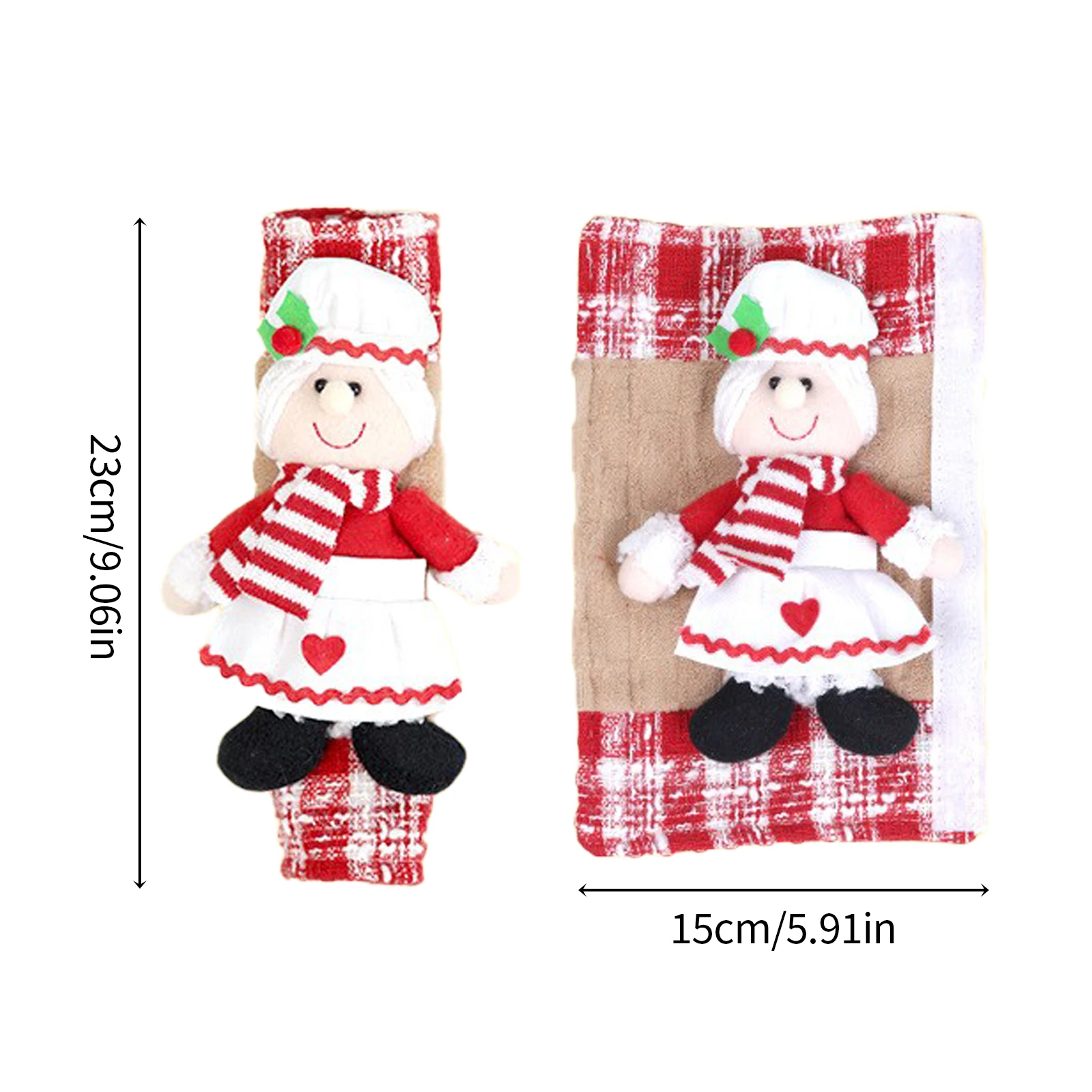 Christmas Microwave Oven Door Handle Set Door Handle Decoration Refrigerator Double Door Protection Set Home Decoration