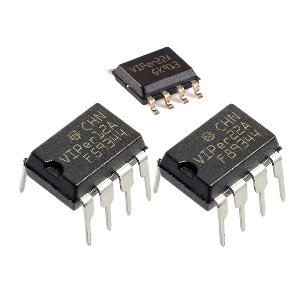 5PCS New Original VIPER12A VIPER22A DIP8 VIPER12AS VIPER22AS SOP8 Switching power supply chip In Stock