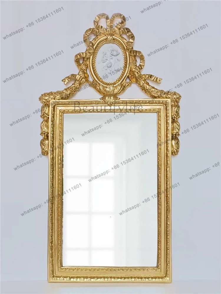 Bathroom vanity mirror French European aesthetic American special-shaped export decorative mirror