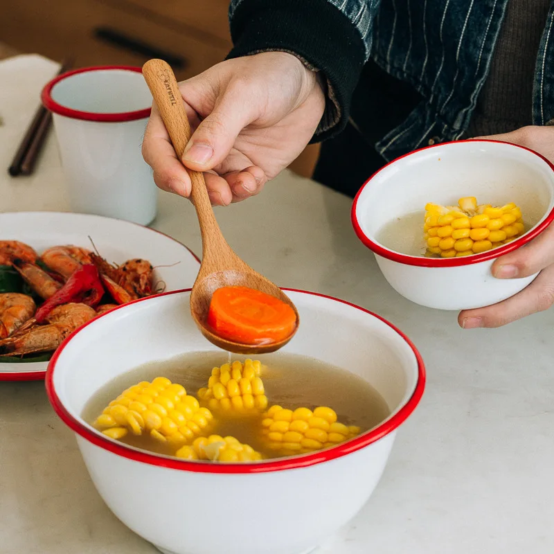 Wooden Soup Spoon For Stirring Porridge Jam Honey Noodles Hot Pot