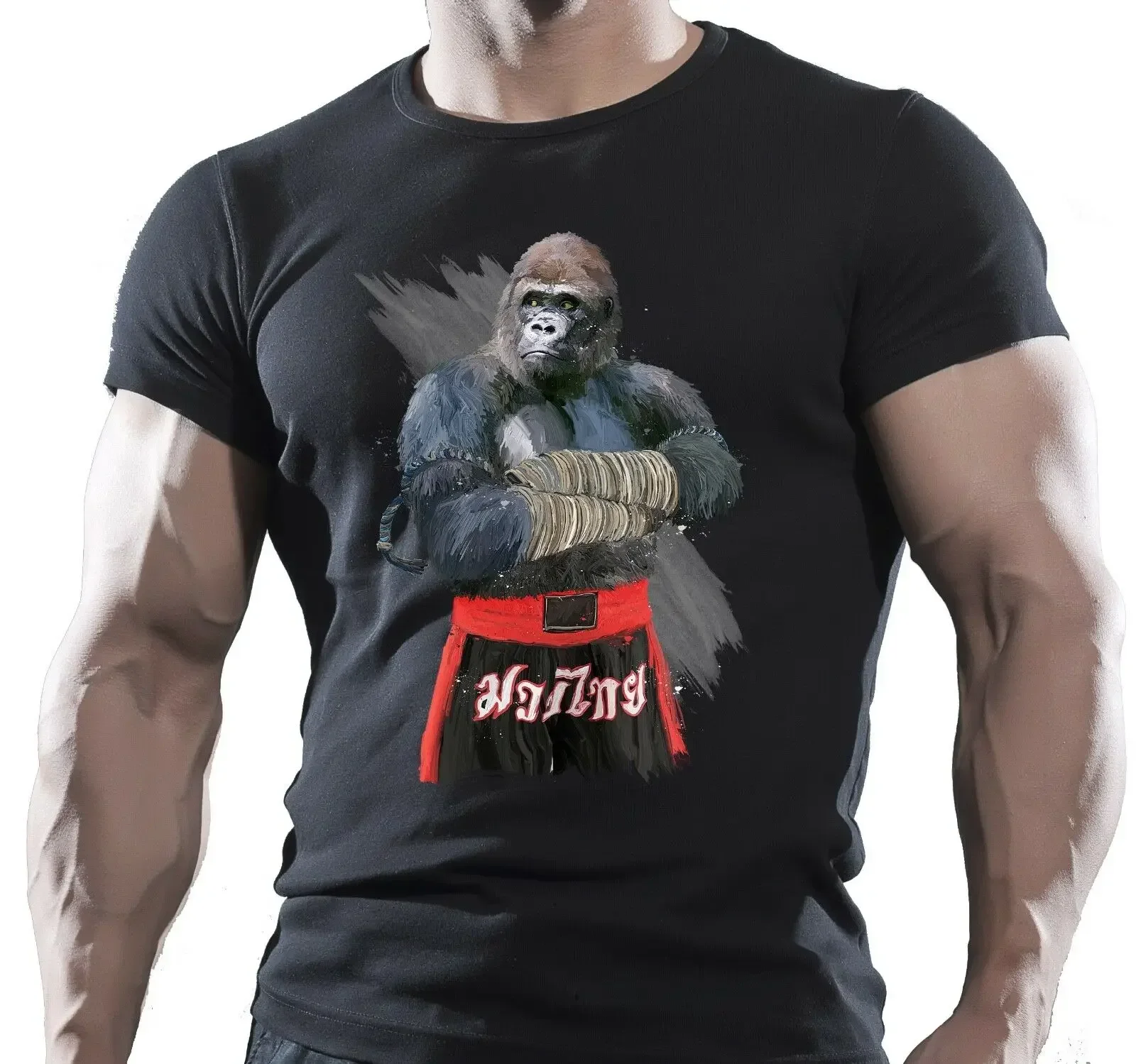 

Gorilla Fighter MMA Muay Thai Fighting Training T-Shirt. Summer Cotton O-Neck Short Sleeve Mens T Shirt New S-3XL