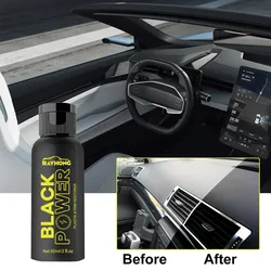 60Ml Plastic Renovator Restore Coating Refresh Clean Restorer Back To Black Gloss Car Detailing Car Polish Plastic Rubber Repair