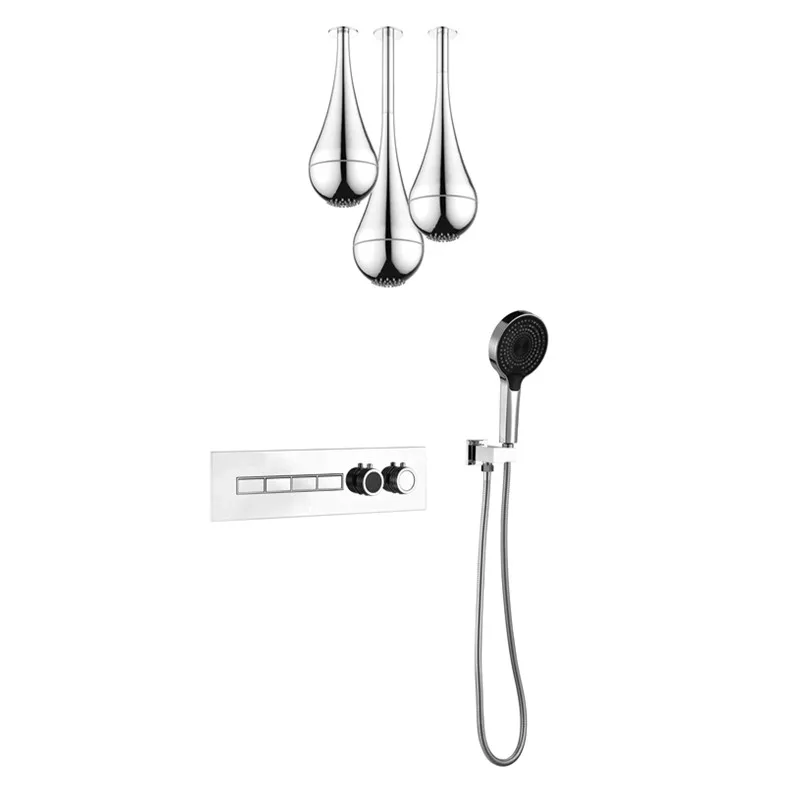 2024 New Smart Home Ceiling Installation Light Emitting Diode Head 4 Functions Deluxe Mixer Set