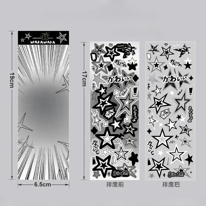 1 Sheet Cute Colorful Star Pattern Stickers DIY Scrapbooking Sticker Kpop Idol Photo Card Deco Materials Korean Style