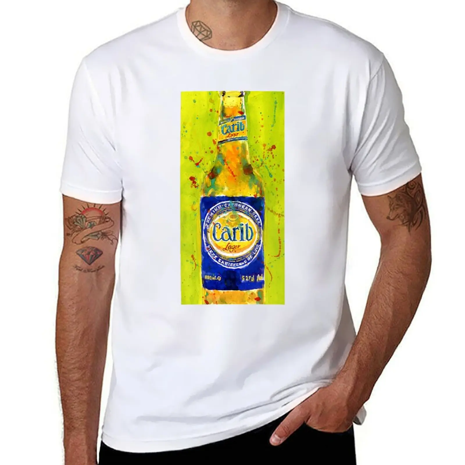 

Caribbean Lager Bar Deco T-Shirt anime t shirts for man man t shirt heavy cotton