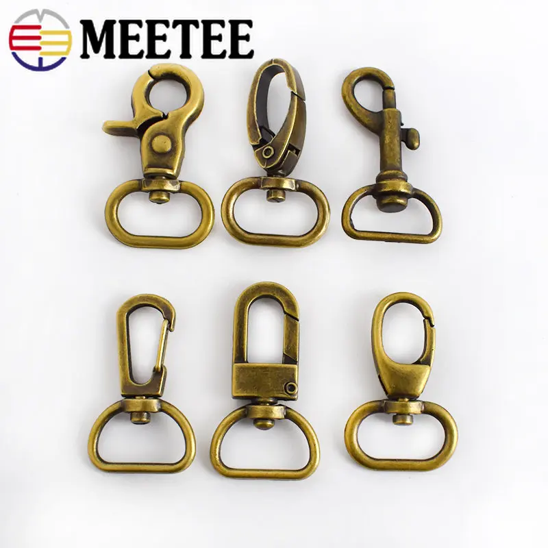 2/4/10Pcs 20mm Bronze Metal Bag Buckles KeyChain Strap Belt Snap Hook Handbag Swivel Trigger Lobster Clasp DIY Accessories