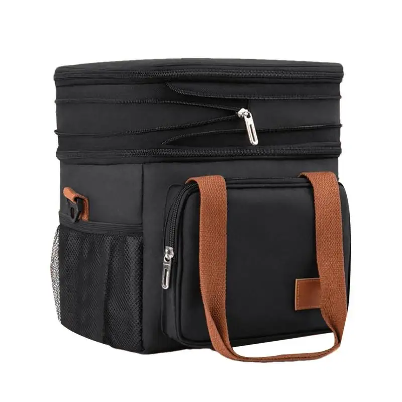 Double layer lunch bag foldable lunch bag Luch Tote Bag Multifunctional Double Layers Tote Cooler Lunch Bags Picnic Lunch Box