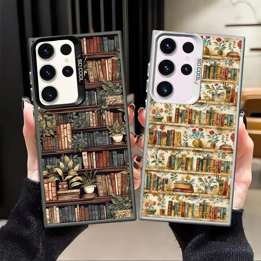 Personalized Bookshelf Case for Samsung Galaxy S23 S20 Plus S21 S24 FE S23 Note 20 Ultra S22 S25 Back Phone Cover
