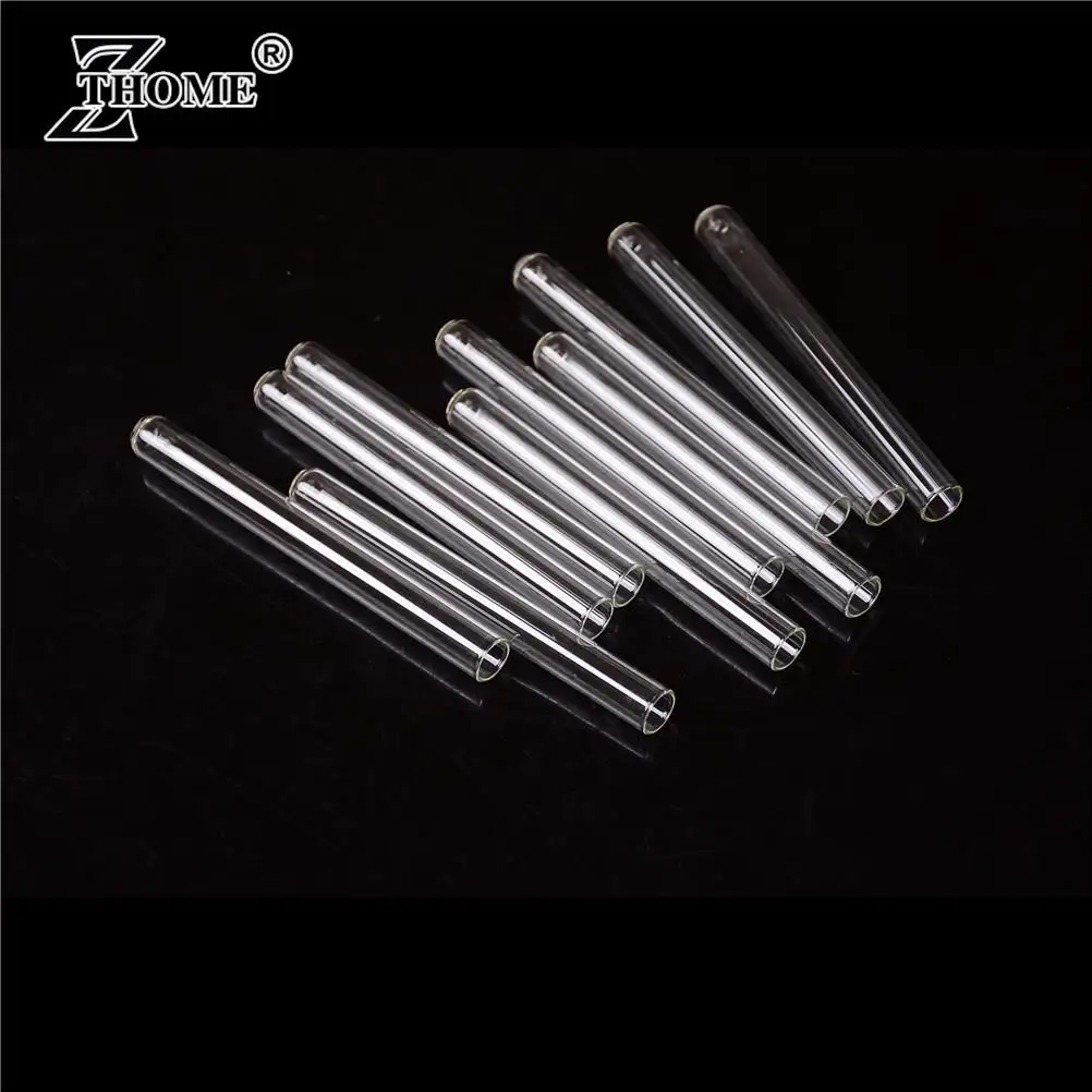 10Pcs 100 mm Glass Blowing Tubes 4 Inch Long Thick Wall Test Tube