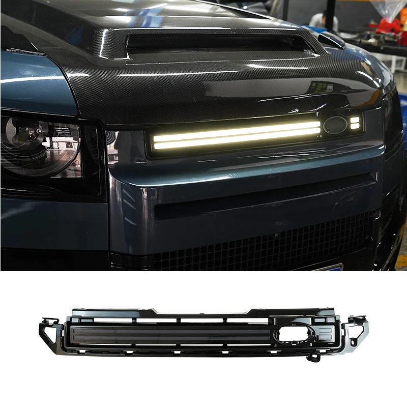 Modified Off-Road Accessories Retrofit Upgrades Grille With Led Light For Land Rover Defender 90 110 2020-2023