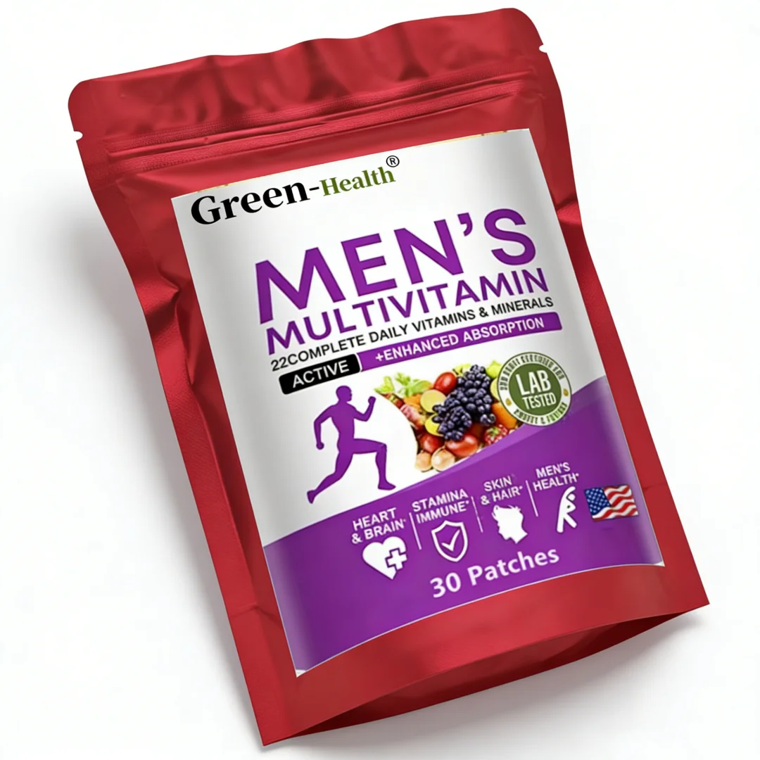 Hot selling men's daily multivitamin patch -22 types of vitamins and minerals, enhancing immunity, energy, and overall health, f