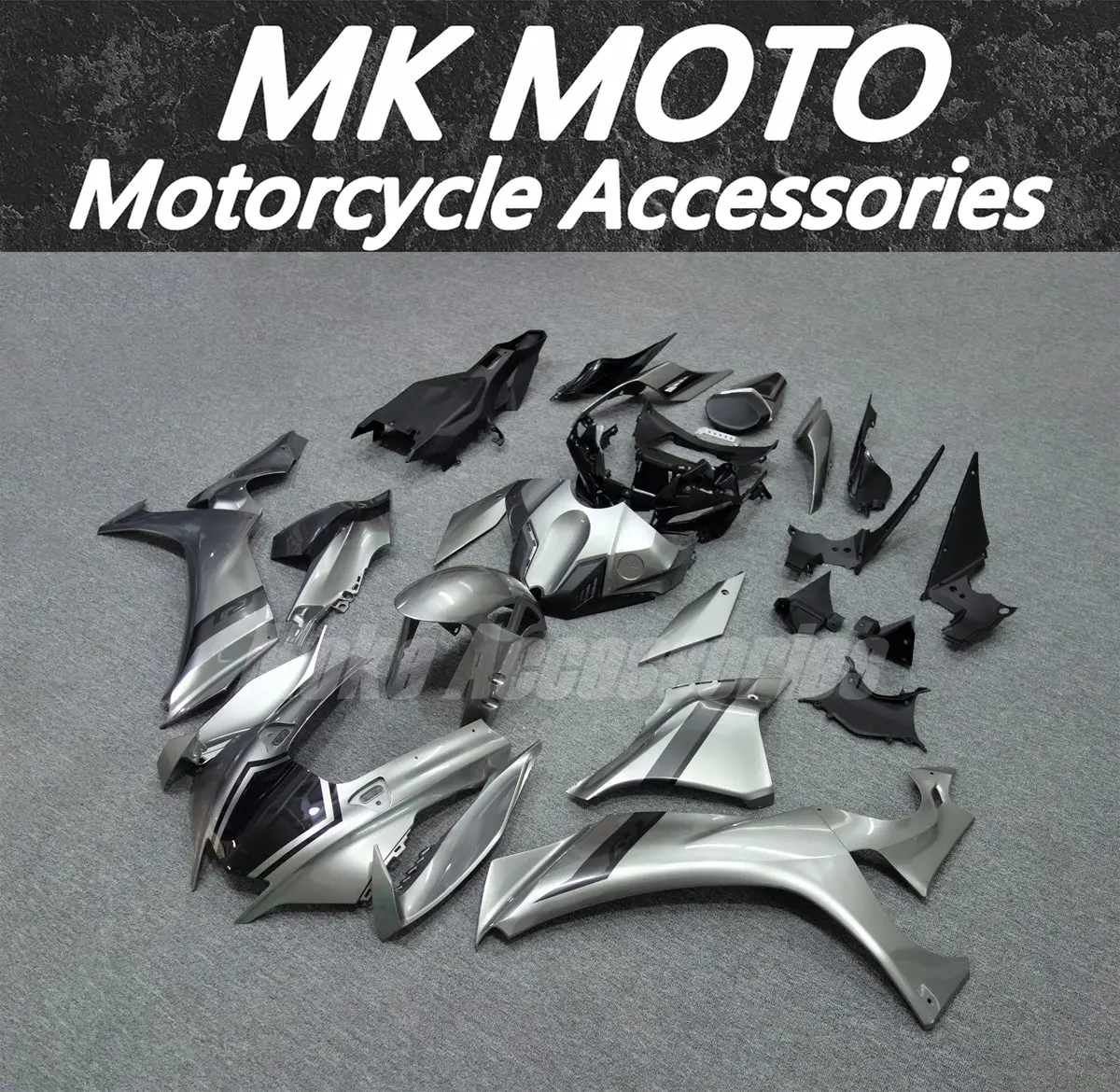 

Moke moto Motorcycle Bodywork Set For Yzf R1M R1 2020 2021 2022 2023 2024 Fairings Kit Fit Abs Injection Grey Silver