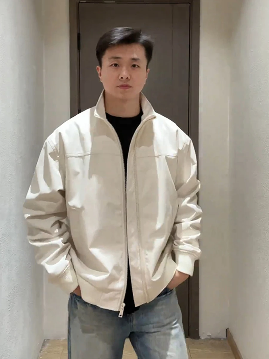 

Cleanfit Men's Flight Jaet oulder Pads Spring Autumn Mature Stable American Stand Collar Outerwear Polyester Fiber