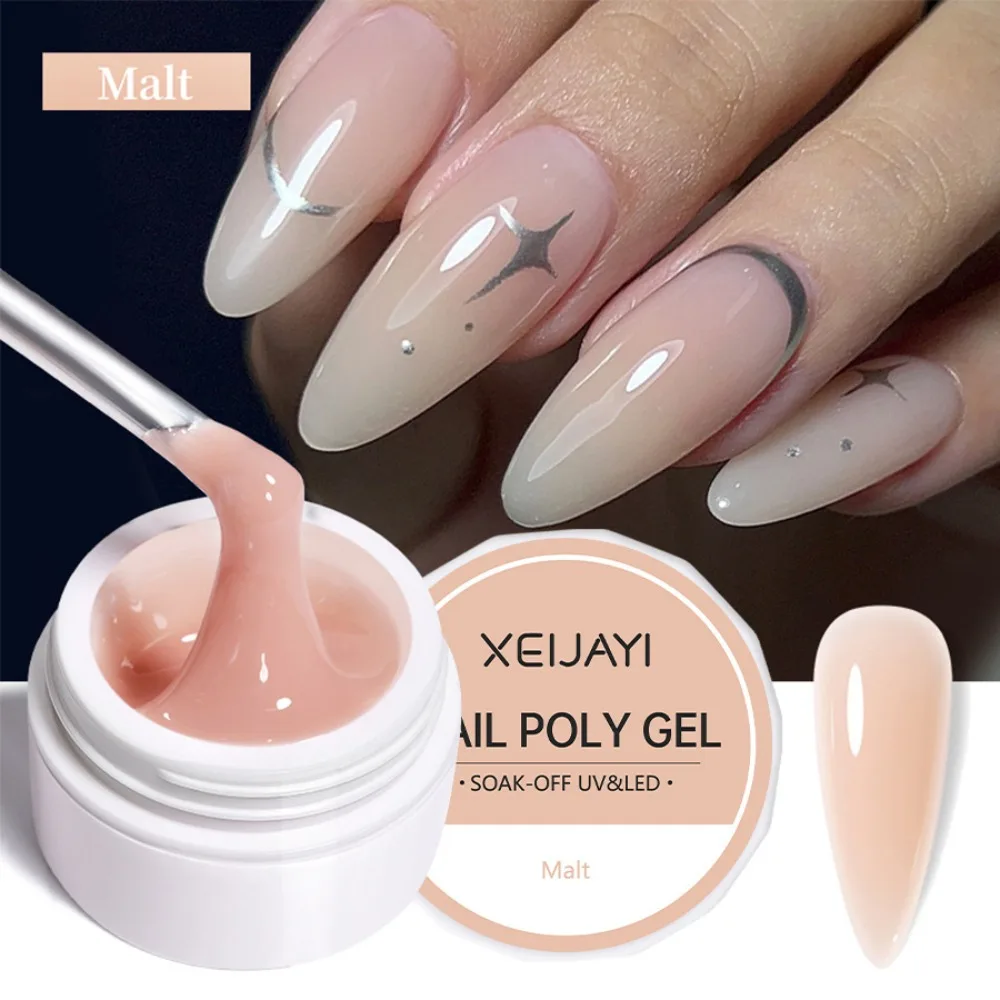 Fashion 15ml Extension Nail Gel Self Leveling Finger Nails Hard Gel Construction Gel Soak Off Jelly Nail Gel Nail Salons