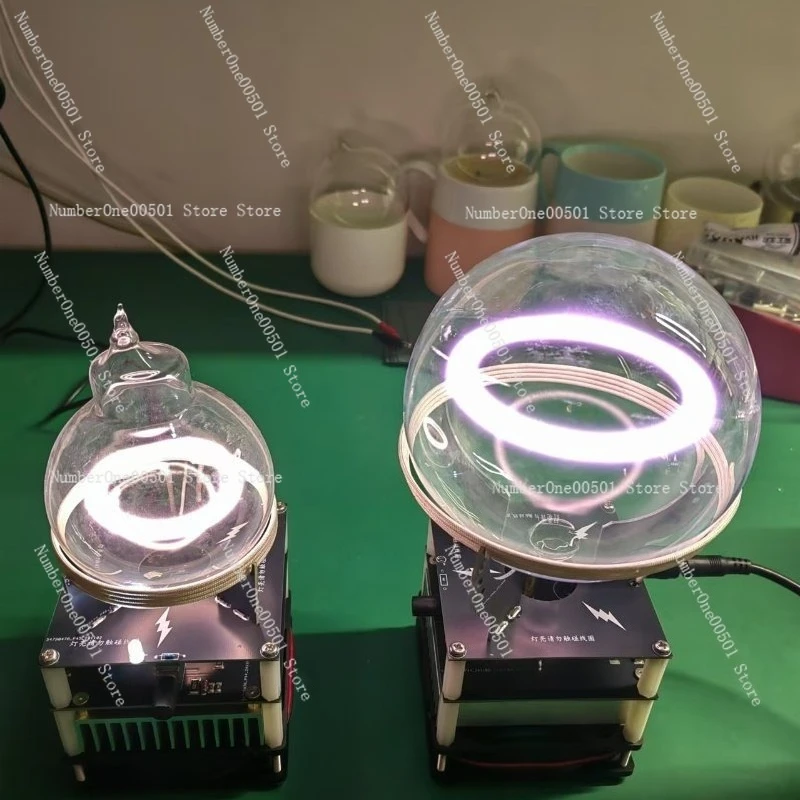 Tesla Ring Plasma Globe Inert Gas Discharge Lamp Desktop Science Toy Ion Ring Decorative Lighting