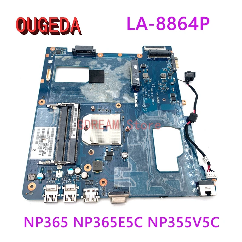 

OUGEDA QMLE4 LA-8864P BA59-03399A BA59-03565A Основная плата для Samsung NP365 NP365E5C NP355V5C Материнская плата ноутбука DDR3 полностью протестирована