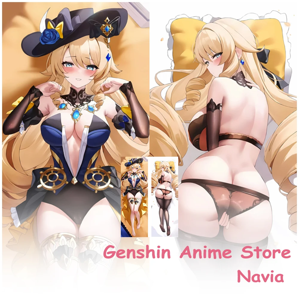 

Anime Genshin Impact Navia Pillowcase Dakimakura Cover Otaku Sleeping Pillow Cushion Covers Hugging Body Cosplay Props 50X150