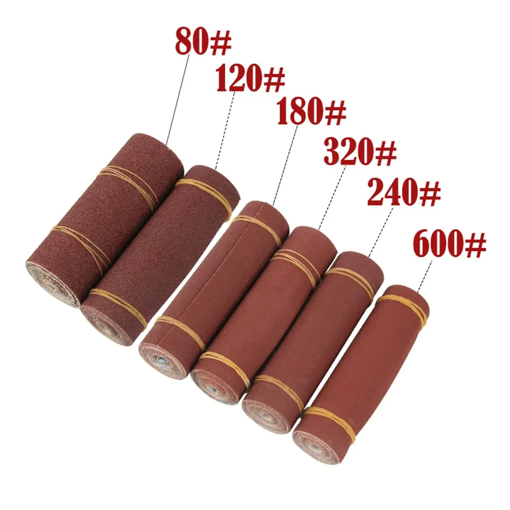 1Roll 1M Sandpaper Emery Cloth 100mm Width 80/120/180/240/320/600 Grit Polishing Sandpaper For Woodcarving Root Carving