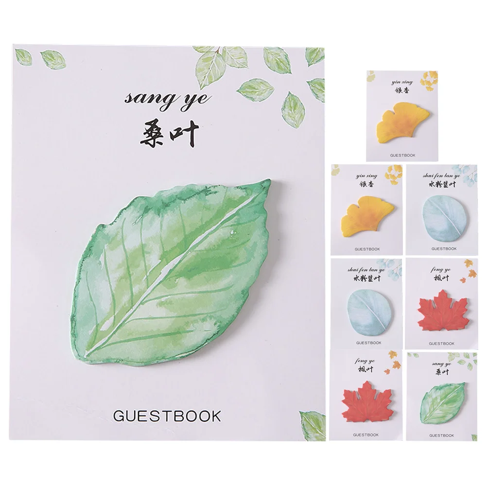 

Leaf Multi-function Stickers Self-stick Pads Simple Design Memo Portable Office Notepads Labels