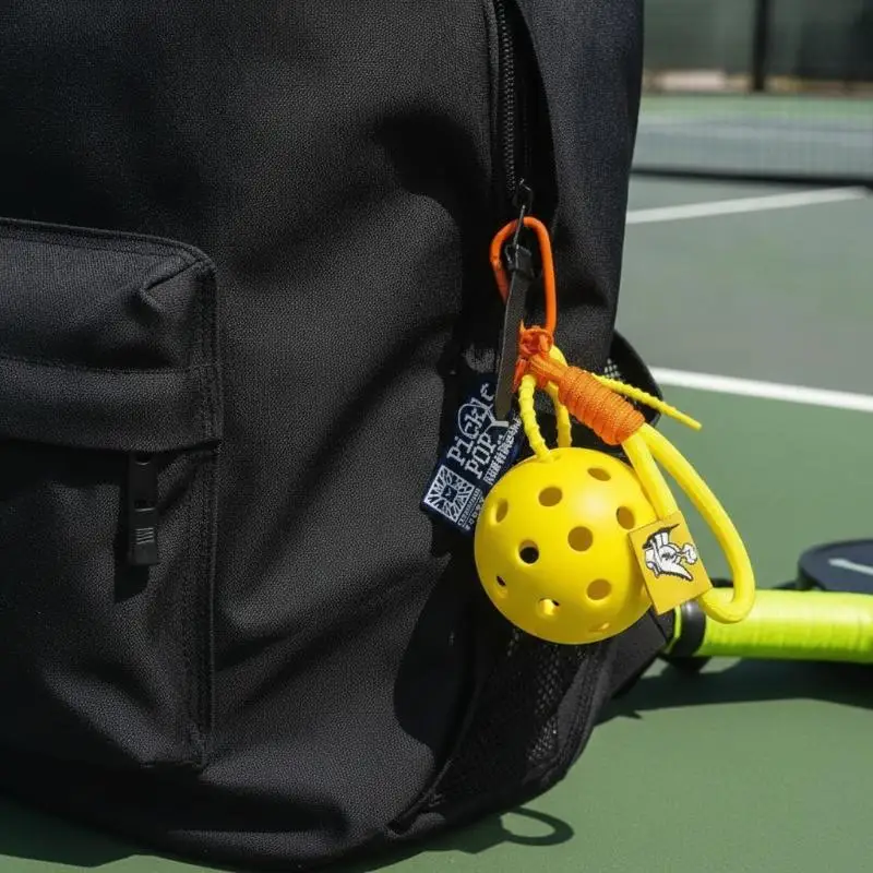 Mini-Pickleball-Schlüsselanhänger, kreativer Anhänger, langlebige Dekoration für Autoschlüssel, Rucksack, Sammlerstück für Pickleball-Fans, Geschenk. – Detail 3