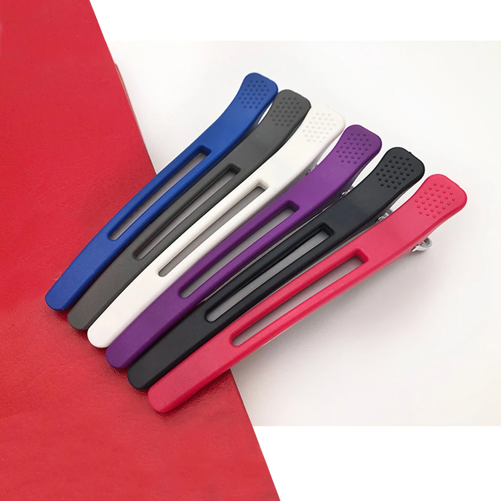 

6Pcs Alligator Hair Clip Plastic Nonslip Hairpin Black Pink Durable Hair Clamp Hairdressing Styling Accessories for Woman Man