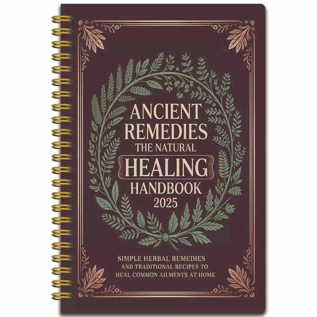 Natural Healing Guide Spiral Bound Herbal Book with Step-by-Step Recipes for Heart Health Blood Pressure and Focus Enhancement