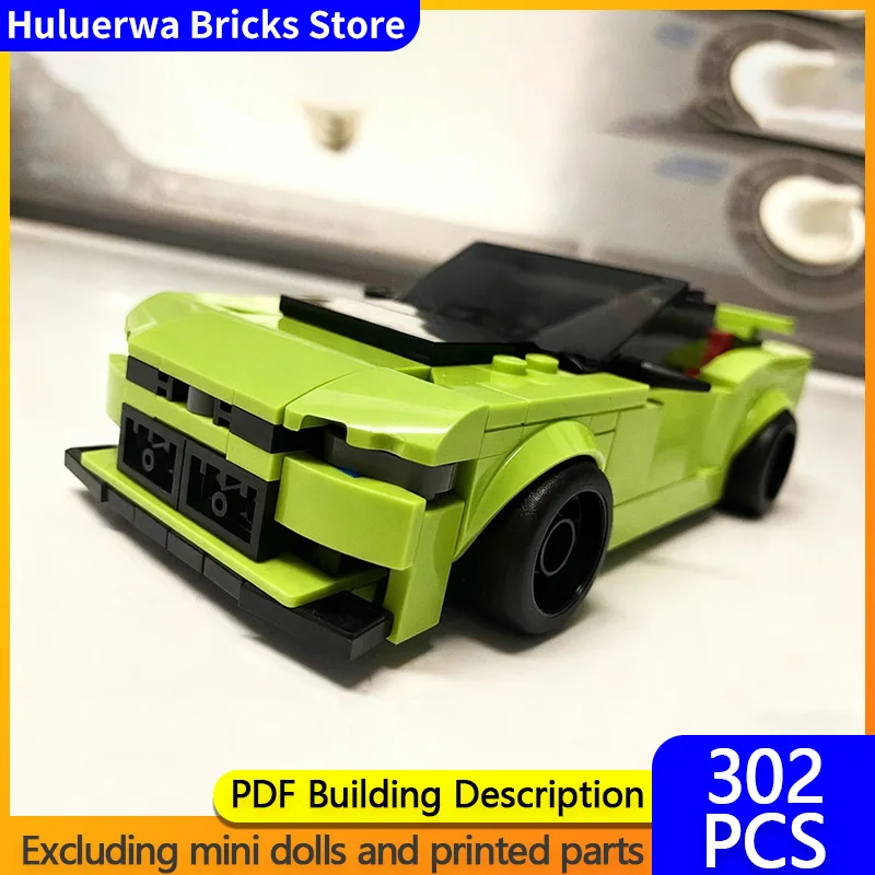 

Модель скоростного гоночного автомобиля MOC, строительные кирпичи ZL1, вдохновленный гиперкар, модульная технология, детские праздничные подарки, сборка игрушек, костюм