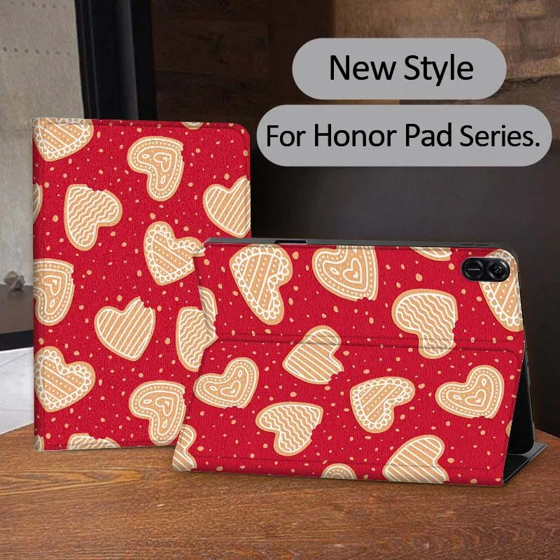 

Gingerbread Creative Pattern For Honor Tab Tablet MagicPad 3 6 7 X8 V7 V8 8 9 X9 X8a X9a 10 Pro Inch 2020 2021 Tablet Case