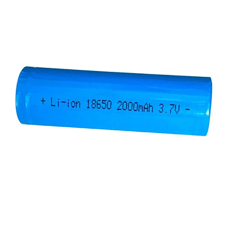 ICR18650 Rechargeable Battery 3.7V 2000mAh 18650 Li-ion Battery Cell for DIY Power Tool Battery Flashlight Solar light