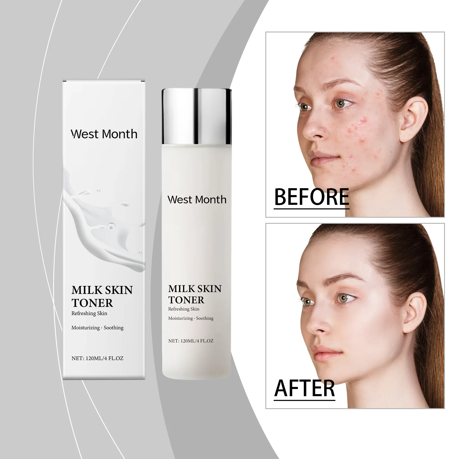 Milk Skin Toner - Refreshing & Soothing Facial Toner for Hydrated, Glowing Skin, Moisturizing Milky Toner