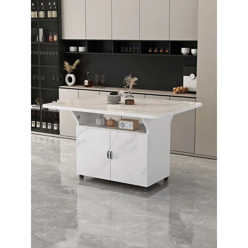 Folding dining table Multifunctional household small apartment Movable square eating table