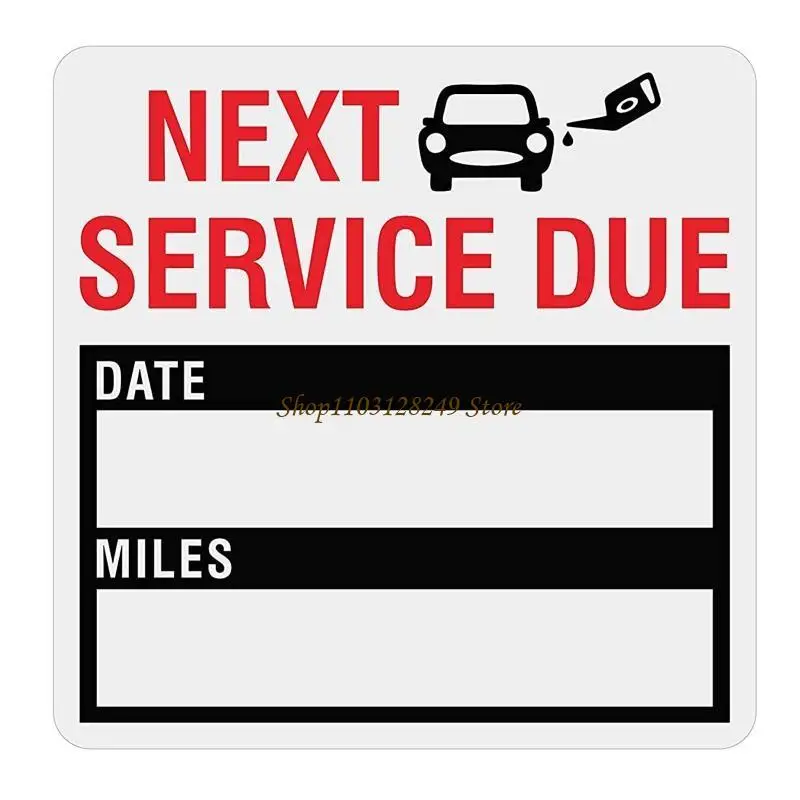 N5KD 300 PCS Oil Change Auto Maintenance Service Due Reminder Stickers Labels in Roll Service Reminder Labels 2x2''