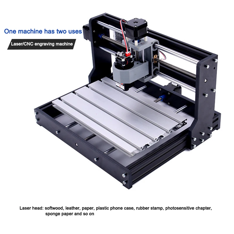 CNC3018pro 레이저 타각기, 플라스틱, 목재, 아크릴, PVC, PCB 조각, 24V 미니 3 축 소형 CNC 타각기, 110V-240V