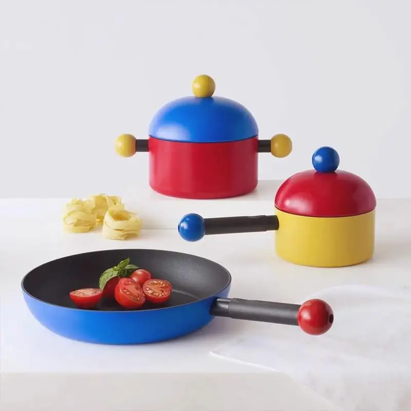 Binaural wok pan household kitchen one-person kitchenware