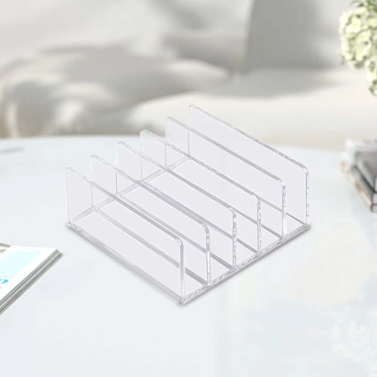 Desktop File Organizer Desktop File Holder,Acrylic Letter Sorter Letter Holder for Letters,Office Supplies Envelope Document