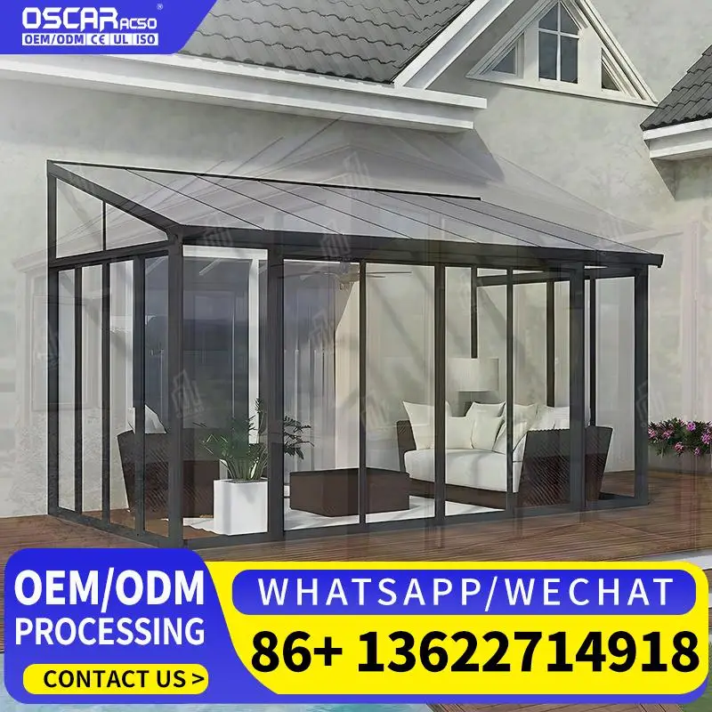 

Защита раздвижного стекла Сборный алюминиевый консерваторный набор для вилл Задний двор Солнечная комната Солнечная комната