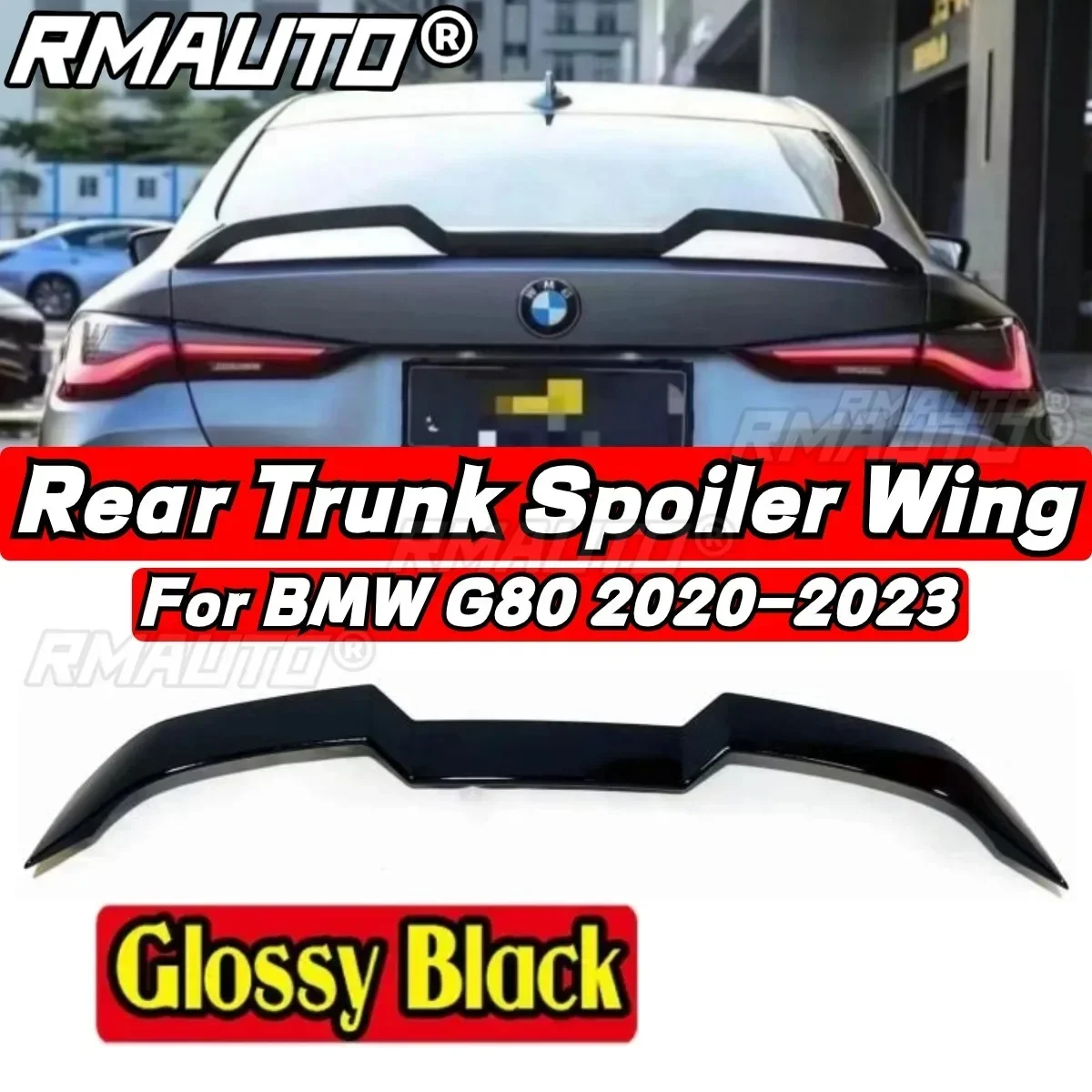 

Для BMW 3 серии M3 G80 2020 2021 2022 2023 Комплект заднего крыла BMW G80 Автомобильный задний спойлер багажника Автомобильные аксессуары Заднее крыло багажника