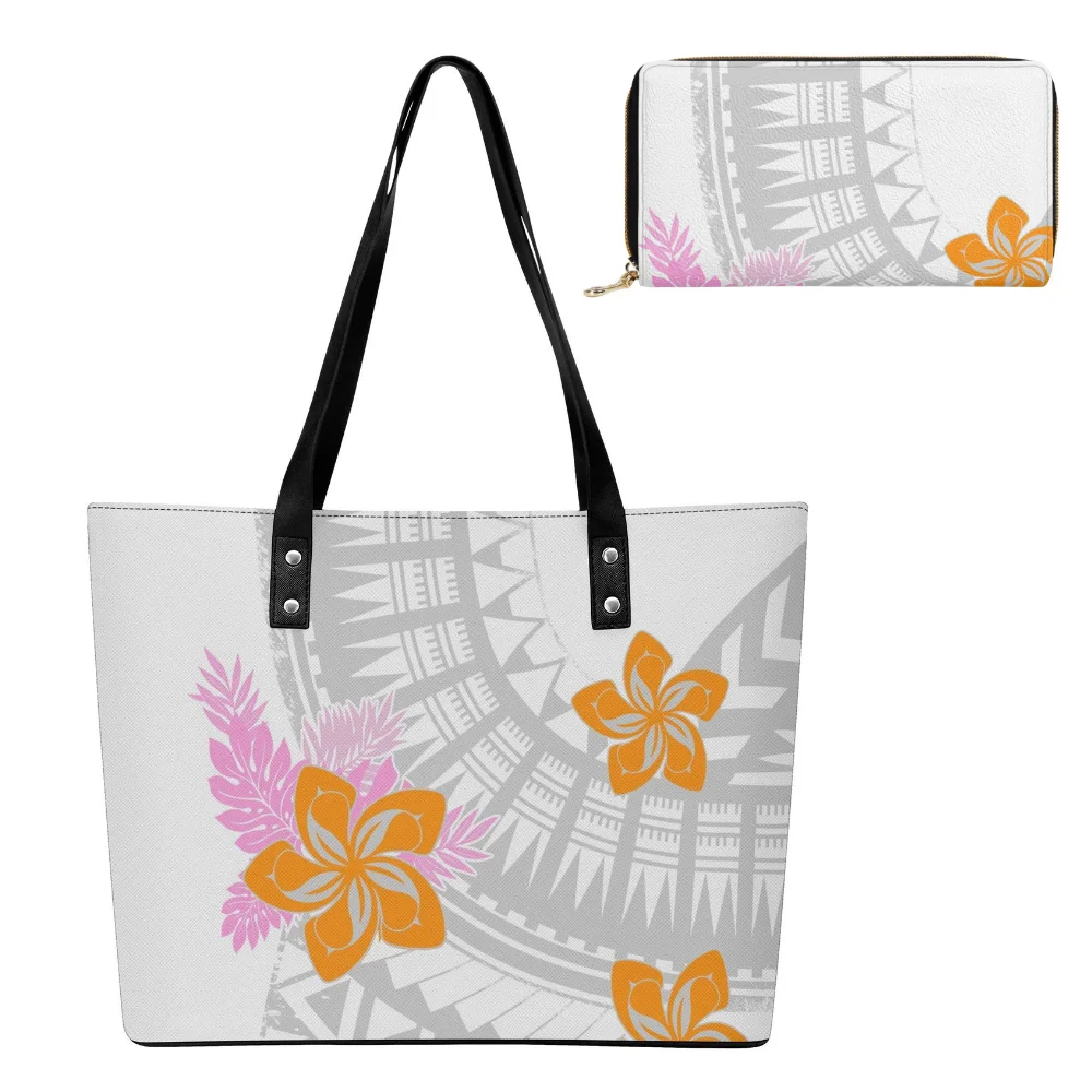 

Fashionable Large-Capacity Wallets And Handbags Polynesian Custom Women'S Bags Printed Bags Casual New Retro Leather Handbags
