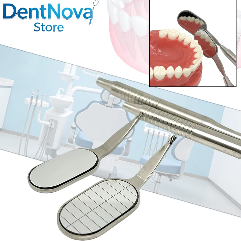 

Dental Long Shape Mouth Mirror Anti-fog Rhodium Coated Reflectors with Handle Dentist Clinic Instrument Oral Care