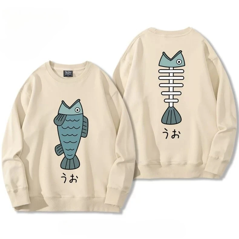 شخصية أنيمي Dandadan للجنسين برقبة دائرية دافئة ومريحة ملابس خروج دافئة ومريحة على طراز الشارع أساسية