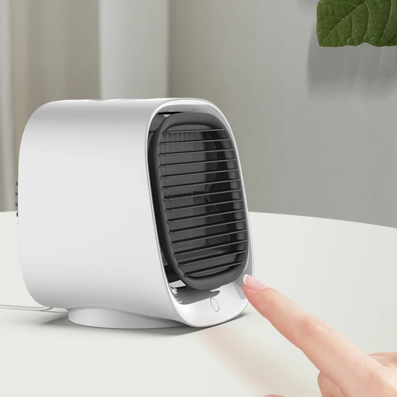 Portable Mini Air Cooler Air Conditioner Fan LED Night Light 3-Speed Adjustment For Home Office